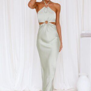 Hello Molly Green Maxi Dress NWT
